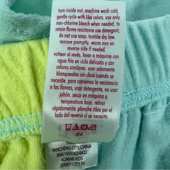 NWT JUSTICE Girl’s 2-Piece Pajamas Sz Large (12/14) Multi Colors Long Sleeves - Picture 14 of 14